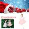 Décorations de noël arbre ornement exquis Net fil en peluche ballerine fille poupée pendentif année 2022 décoration Noble