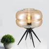 Lâmpadas de piso nórdico criativo de vidro criativo luminária de mesa de mesa de cama iluminação de decoração de cabeceira simples e macio e27