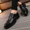 Dres Shoe Crocodile Men Elegant Coiffeur Formal Oxford Italian Brand Leather Classic Sapato Masculino Women Shoes High Heels 220723