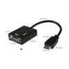 HD 1080P HDMI naar VGA -kabelconverter met audiotoevoer HDMI mannelijke VGA vrouwelijke adapter voor tablet laptop pc tv