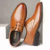 Dres Schoen Mannen Dressing Lederen Kantoor Schoen Klassieke Derby Pak Voor Britse Busines Bruiloft Lift Schoen Hoge Hakken Schoenen 220723