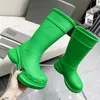 Men Women Rain Boots Designers Boot Drica Bottled Non Slip Rubber Rubber Platform Bootie Fashion Knight Boot Color مع Box 36-456168075