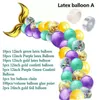 Amazon Meerjungfrauenschwanz-Latex-Luftballons, Geburtstagsparty-Dekoration, Luftballons-Ketten-Set