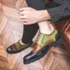 Dres Shoe Herren Dressing Social Leder Brogue Schuh Frühling Herbst England Stil formelle Schuh Komfort Business Schuhe mit hohen Absätzen 220723