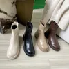 Boots Round Toe Women Sock Ankle Dress Booties Flat Mid Heels Black Brown Beige Khaki Back Zipper Elegant Stretch Shoes Woman