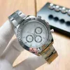 Cronograph Watch Multifunction Wristwatch Designer de luxo Daytonass Men Steel Band Wrist com seis agulhas trabalham moda masculina de três olhos Genebra 1 7gwt