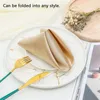 طاولة منديل Techome 10pcs/Lot Napkins Square Satin Soft Clankkerchief Dinner Decoration Romantic Wedding Banquet Custom