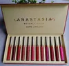 12PCS Matte Lip Gloss płynny zestaw szminki Wodoodporna Lipgloss Pożywna rouge A Levre Maquillage Kit304W