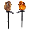 Solar Light Squirrel Outdoor Garden Waterproof Lawn Stakes Lamps Yard Art for Home Courtyard Decoration