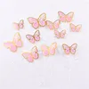 Festive Supplies 11pcs Pink Gold Butterfly Happy Birthday Cake Topper Wedding Bride Dessert Decoration For Party Lovely Gifts