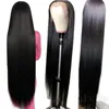 1040 Polegada longa reta perruque cheveux humain perucas de cabelo remy brasileiro 13x4 sem cola frente do laço humano arrancado 97476199779618