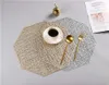 Tapetes de mesa octogonal hueco mantel almohadilla con aislamiento térmico decoración del hogar cena
