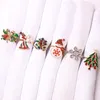 Napkin Rings Alloy Ring Christmas Buckle Sneeuwvlok Doek Decoratie Wedding Banquet EL Accessoires Drop Delivery 2022 SMTV9