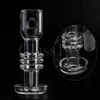 Terp Slurper Banger avec retenue de chaleur XL, soudure complète, clous à bord biseauté avec pilule de Quartz, capuchon de carburateur pour plate-forme Dab, bong en verre