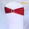 Chair Covers 10pcs Bronzing Cover Metallic Bow Spandex Sash Bands With Buckle Elastic For Wedding Party Kitchen Banquet Birthday