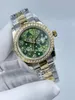 Nowy styl panie zegarek 31 mm 278383 Sapphire 24 Diamond Dail Watche Watches Automatyczny ruch mechaniczny 18K Dwucie Gold Lady Na rękę