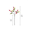 Kwiaty dekoracyjne sztuczne rośliny owocowe plastikowe fałszywe 56 cm Dekoracja ogrodu domowego 1PCS 7 Forks Party Symulacja Tree Branch