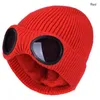 Beanies Winter Glasses Hat Cp Ribbed Knit Lens Beanie Street Hip Hop Knitted Thick Fleece Warm For Women Men