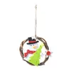 Christmas Decorations Wreath Door Hanging Trumpet Tree Decoration Rattan Ring Home Decor For