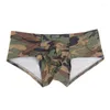 Onderbroek man lage taille sexy lingerie camouflage patroon mode -slips penis zak zacht slank ondergoed gay outdoor soldaat boksers adem