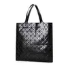Akşam çantaları kare üçgen desen yaz omuz çantaları geometri ızgara japonya tarzı katlanabilir kadın çanta ayarlanabilir kayış 220623
