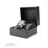 Watch Boxes Fashion Black Specialty Cardboard Organizer Box PU Table Pillow Lozenge Display Packaging Case
