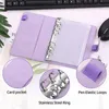 A6 PU Leather Budget Binder Notebook Cash Envelopes System Set with Binder Pockets for Money Budget Saving Bill Organizer b1031