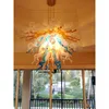 Multi -kleuren hanger lampen AC 110V 240V borosilicaat murano -stijl glas kroonluchter hangende armaturen led verlichting hand geblazen glas kroonluchters decor lr943