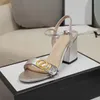 Sandali classici con tacco alto party fashion 100 donne in pelle Scarpe da ballo firmate sexy gucchi gg guccir guccic guccishoes guccis tacchi Pelle scamosciata Lady Cintura in metallo con fibbia 9AXB