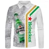 Мужская рубашка Polos 3D Polo Printing Digital Loak Lose Rotepean European Size Fax Dry Beer Byrt