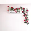 Decorative Flowers 180cm Artificial Rose Ivy Vine Wedding Arch Decor Silk Rattan Garland String Home Wall Hanging Garden Decoration