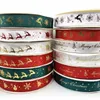 5 ans 10 mm 15 mm 25 mm décorations de Noël ruban Ribbons en polyester de Noël imprimé pour la fête de conception à la main de la décoration de Noël G3224749