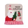 Stol täcker julomslag Santa Claus Snowman Dinner Slipcover för matsal