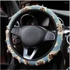 Steering Wheel Covers 37-38cm Car Cover Leopard Print Anti-slip Elastic Auto Products Accessories For Girls