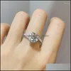 Кластерные кольца Cluster Rings Sier 925 Оригинальный бриллиантовый тест за 2 D Color Moissanite Snowflake Snawflak