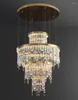 Lustres de escada Cristal lustre nórdico giro giro iluminação decorativa villa duplex grande sala de estar