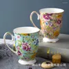 Tazas Taza de porcelana de hueso Taza de cerámica para el hogar Café Té Regalos creativos