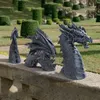Decoraciones de jardín Estatuas de dragón al aire libre El gótico del foso del castillo Esculturas Tuin Decoratie Ornamento Jardín Decoración Exterieur