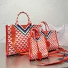 Evening Bag Canvas Tote Triangle Shop Bags Fashion Large Totes Mini Women Handväska äkta läder öppen strandnyckelkvalitet