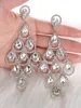 Boucles d'oreilles pendantes OranEden Styles Long métal coloré cristal goutte haute qualité mode strass bijoux accessoires pour femmes