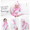 Infant né Rompers Winter Animal Animal Kids Jumpsuit Boy Girl Sautpuise Baby Lion Panda Unicorn Costumes Pajamas 211011