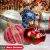 Party Decoration Outdoor Giant Christmas uppbl￥sbara ballonger Tr￤ddekorationer Boll Fun Festlig atmosf￤r Toys Gift PVC Craft