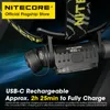 Lâmpadas de cabeça recarregáveis ​​NITECORE HC65 V2 1200 Lumens 180 ° Ângulo ajustável Lanterna de farol USBC com 3400mAh 18650 Bateria6087570