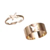 Gold Silver Color Butterfly Par Band Rings for Women Men Fashion Jewelry Festival Gift