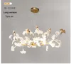 مصابيح Ginkgo Leaf Pendant مصابيح قلادة حديثة تركيبات أوراق رومانسية أوروبية رومانسي للمنزل الديكور غرفة المعيش