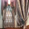 Cortina 2022 cortinas de janela dourada de veludo de alta qualidade para a sala de estar por porta de cor roxa do quarto de tule sombreamento