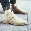 Dres Shoe Misalwa Primavera/Inverno Suede Men Boot Elegant Chelsea British Gentleman Office Shoe Brown Sand 220723