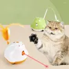 Toys de brinquedos de gato Laser Luz automática e penas 2 em 1 interativo para cães de gatinhos internos substituem recarregáveis ​​USB