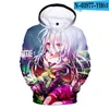 Herrtröjor kawaii inget spel liv 3d barn/kvinnor tröjor mode casual barn tröja anime hoodie unisex barn/vuxna rockar