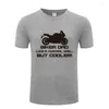 Мужские рубашки T Забавный байкер папа, но кулер - мотоцикл рождественский ватный рубашка печати мужской мужской шея летние коротки